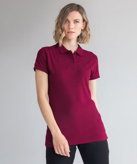 Women's micro-fine piqué polo shirt