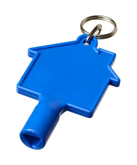 Maximilian house-shaped meterbox key with keychain