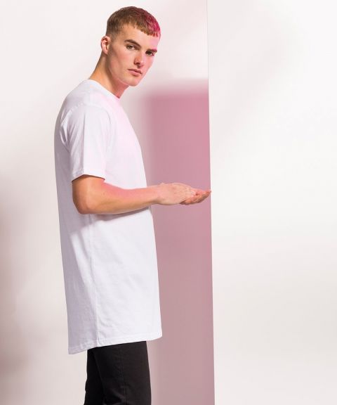 Longline t-shirt with dipped hem