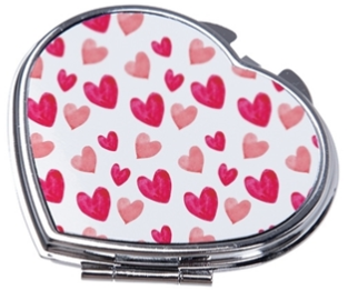 Sublimation Compact Mirror Heart 6.5 x 5.9cm