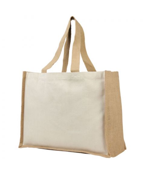 Varai 340 g, m² canvas and jute shopping tote bag