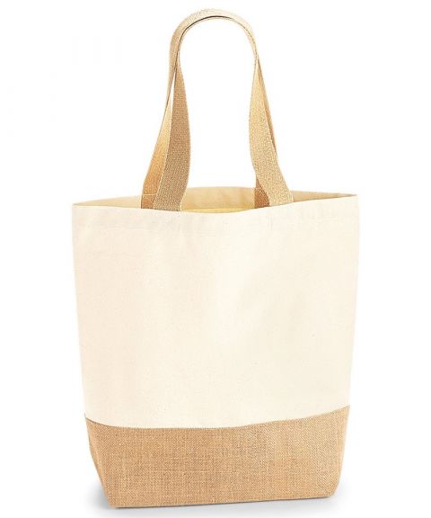 Jute base canvas shopper