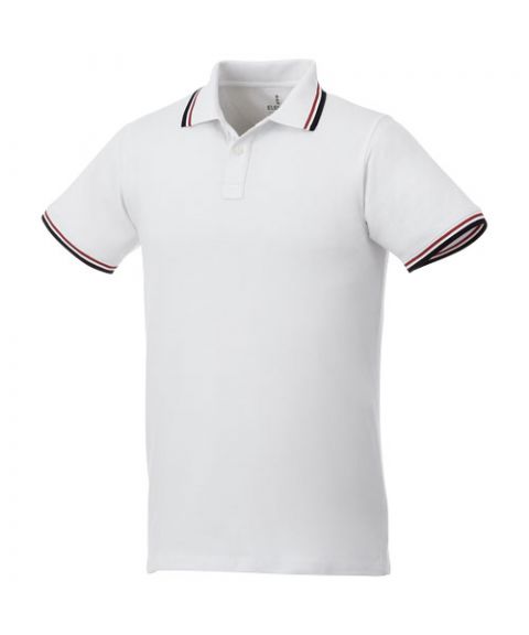 Fairfield short sleeve men's polo with tipping