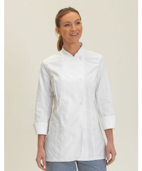 Ladies' Long Sleeve Fitted Chef's Jacket