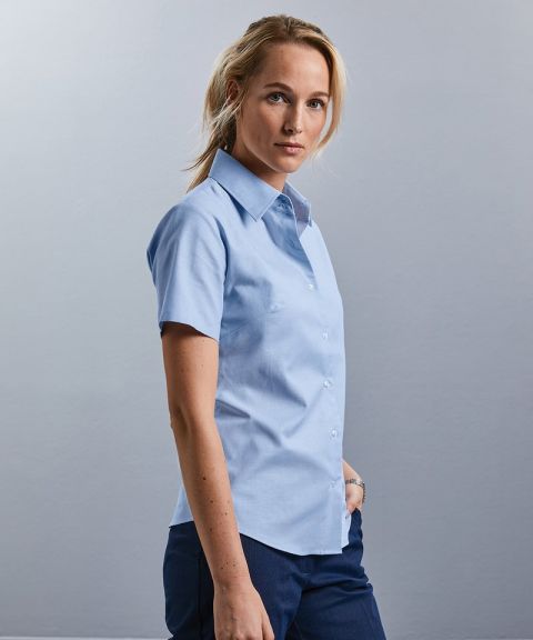 Women's short sleeve Oxford shirt