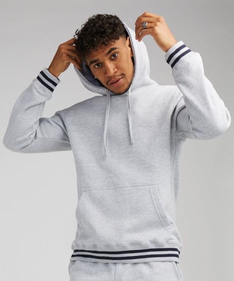 Hoodie with striped cuffs