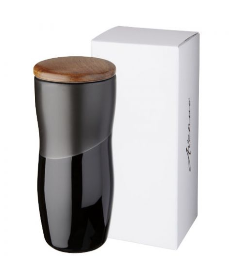 Reno 370 ml double-walled ceramic tumbler