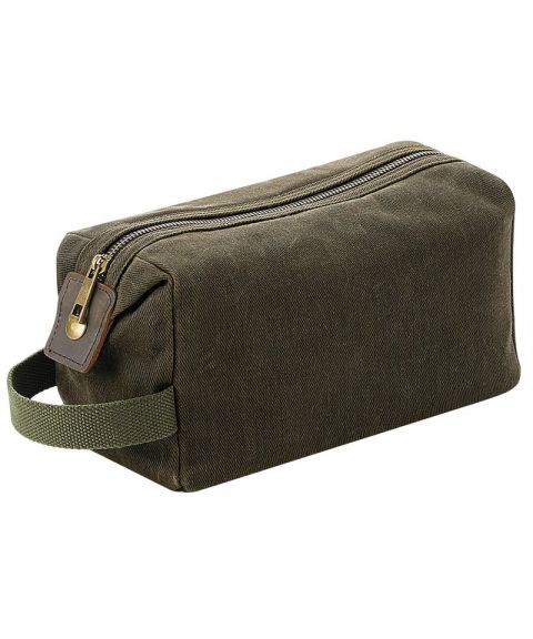 Heritage waxed canvas wash bag