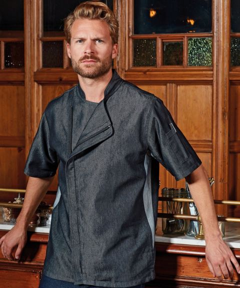 Chef's zip-close short sleeve jacket