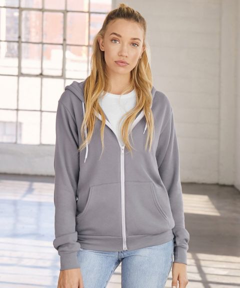 Unisex polycotton fleece full zip hoodie