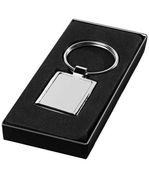 Sergio rectangular metal keychain