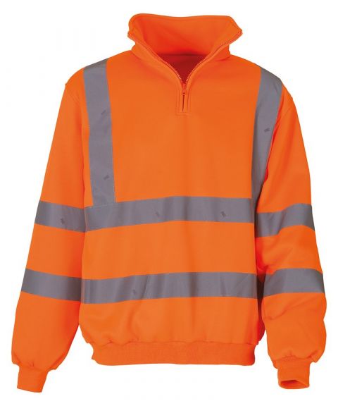 Hi-vis ¼ zip sweatshirt (HVK06)