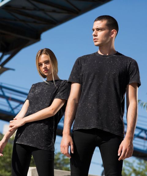 Unisex washed band T