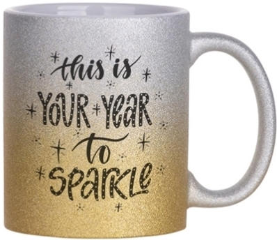 Sublimation 11oz Gradient Glitter Mug