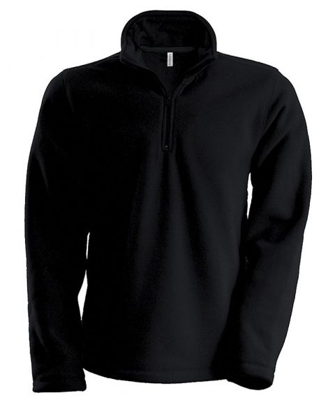 Enzo zip-neck microfleece top