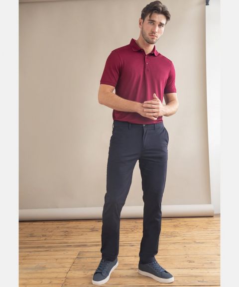 Stretch chinos with flex waistband