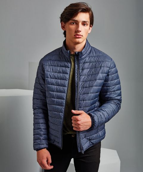 Melange padded jacket