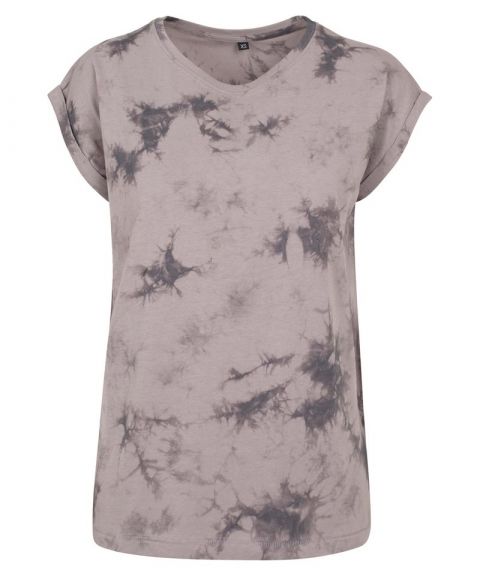 Women's batik dye extended shoulder tee