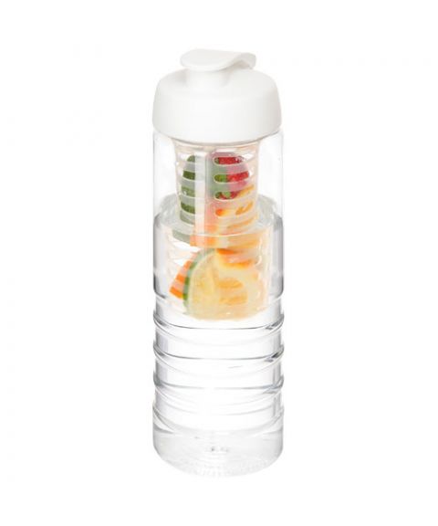 H2O Treble 750 ml flip lid bottle & infuser