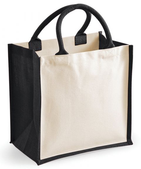 Printers midi jute tote