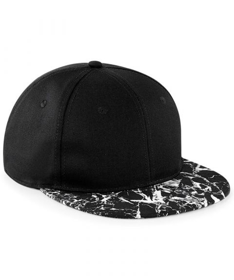 Graphic peak snapback