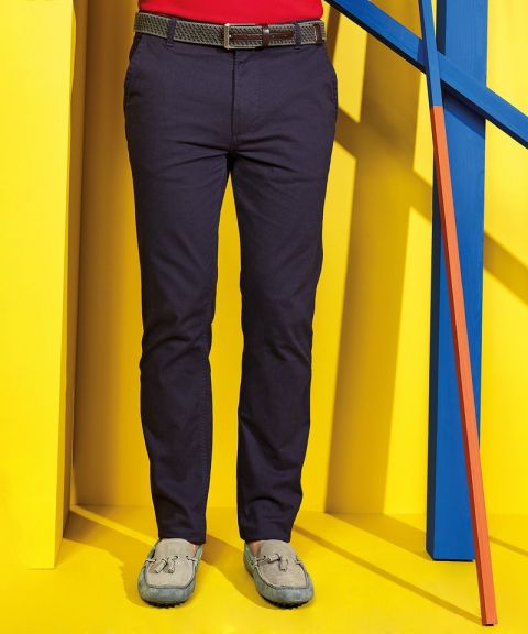 Men's slim fit cotton chinos