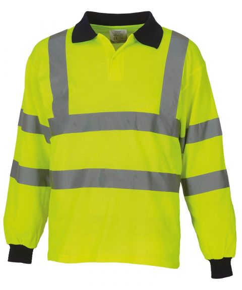 Hi-vis long sleeve polo (HVJ310)