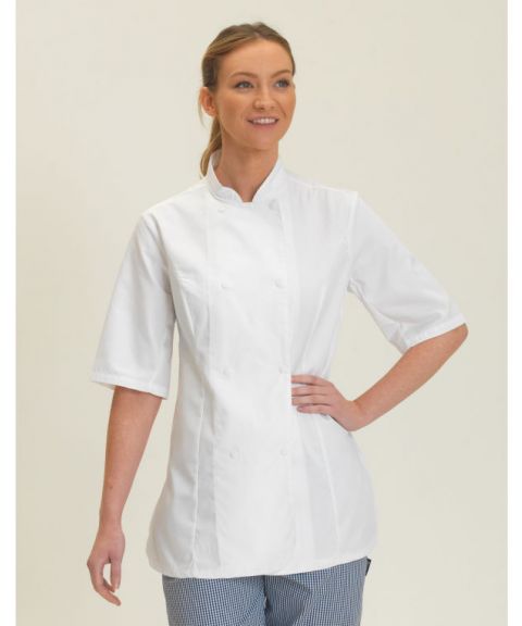 Ladies' Short Sleeve Fitted Chef's Jacket