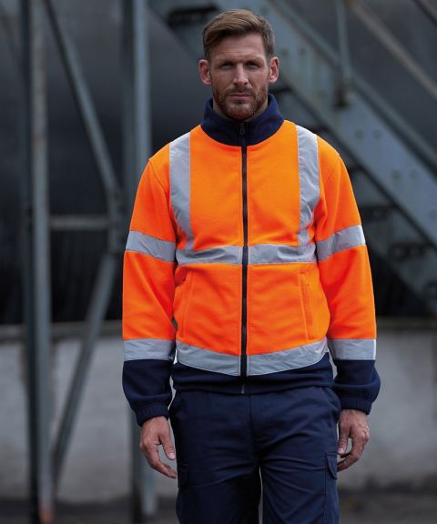 High visibility full-zip fleece