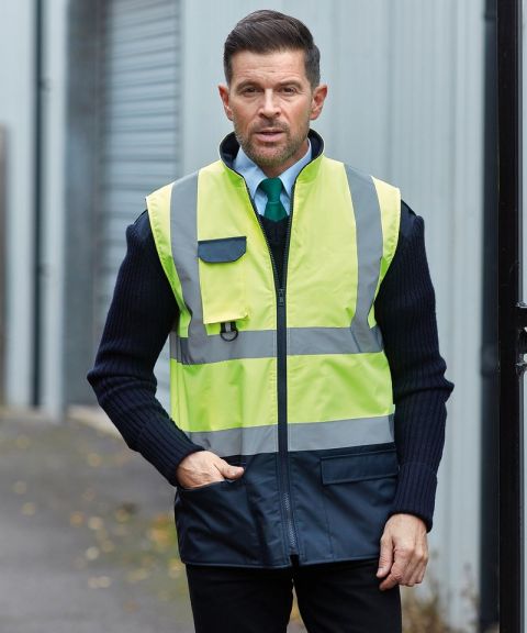 Hi-vis padded bodywarmer (HV005)