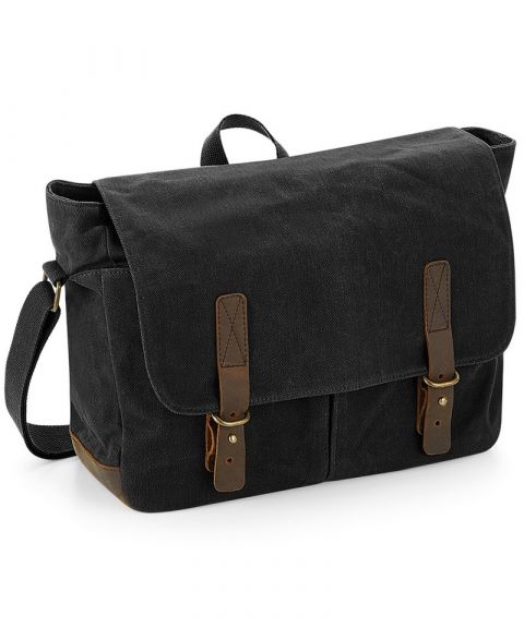 Heritage waxed canvas messenger