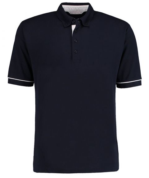 Button-down collar contrast polo (classic fit)