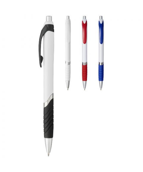 Turbo white barrel ballpoint pen