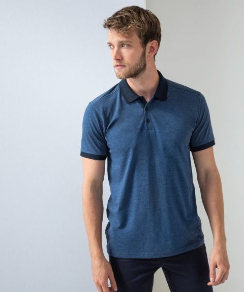 Contrast triblend polo shirt