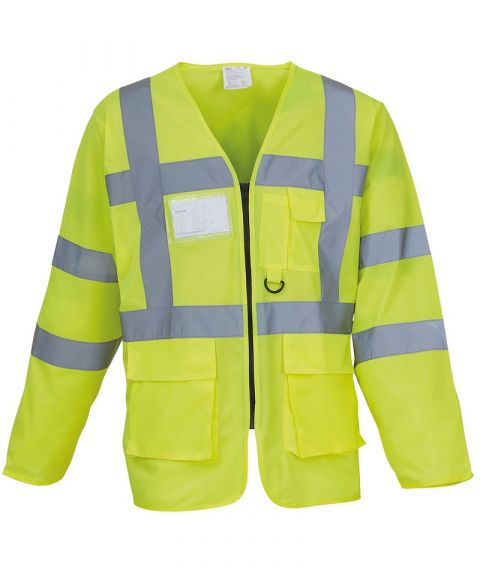 Hi-vis executive long sleeve waistcoat (HVJ800)